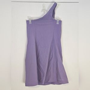 Outdoor Voices One-Shoulder Purple Dress